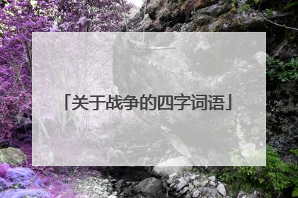 关于战争的四字词语