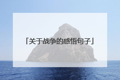 关于战争的感悟句子