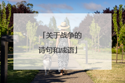 关于战争的诗句和成语