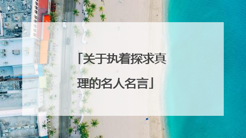 关于执着探求真理的名人名言