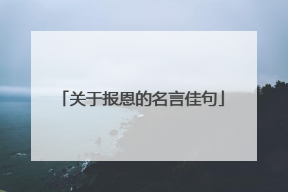 关于报恩的名言佳句