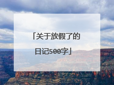 关于放假了的日记500字