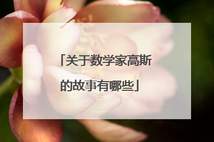 关于数学家高斯的故事有哪些