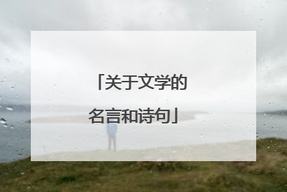 关于文学的名言和诗句