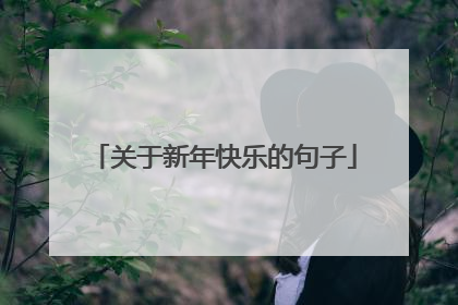 关于新年快乐的句子