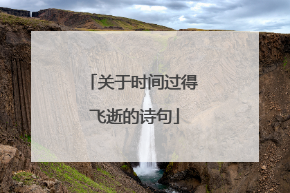 关于时间过得飞逝的诗句