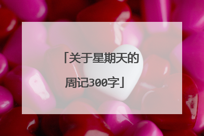 关于星期天的周记300字