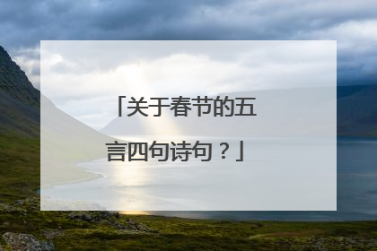 关于春节的五言四句诗句？