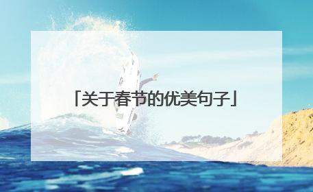 关于春节的优美句子