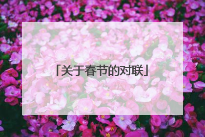 关于春节的对联