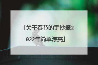关于春节的手抄报2022年简单漂亮