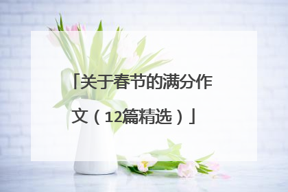 关于春节的满分作文（12篇精选）
