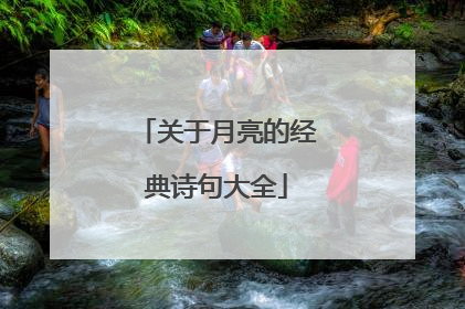 关于月亮的经典诗句大全