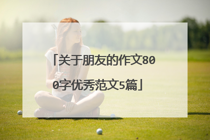 关于朋友的作文800字优秀范文5篇
