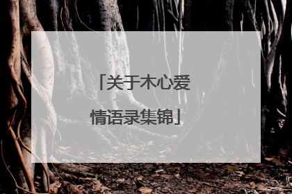 关于木心爱情语录集锦