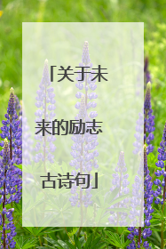 关于未来的励志古诗句