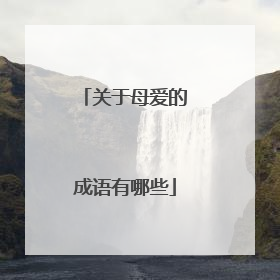 关于母爱的成语有哪些