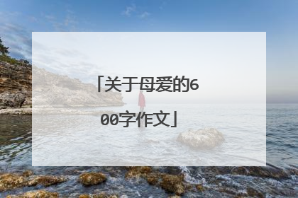 关于母爱的600字作文