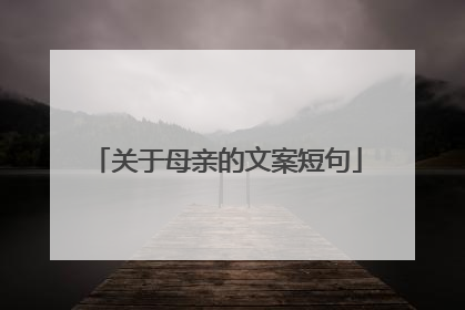 关于母亲的文案短句