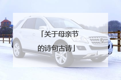 关于母亲节的诗句古诗