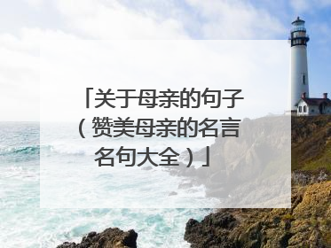 关于母亲的句子（赞美母亲的名言名句大全）