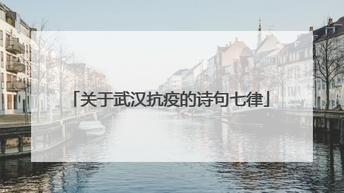 关于武汉抗疫的诗句七律
