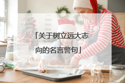 关于树立远大志向的名言警句