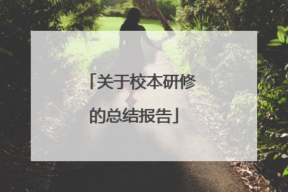 关于校本研修的总结报告