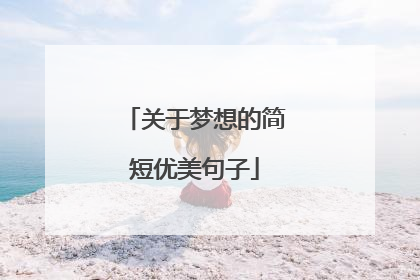关于梦想的简短优美句子