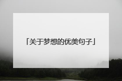 关于梦想的优美句子