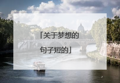 关于梦想的句子短的