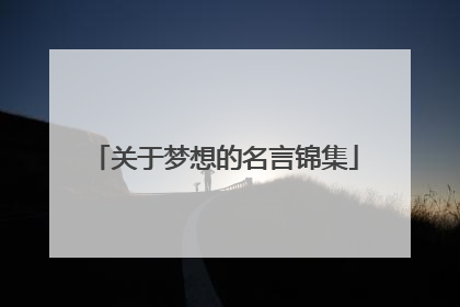 关于梦想的名言锦集