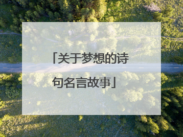 关于梦想的诗句名言故事