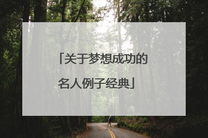 关于梦想成功的名人例子经典