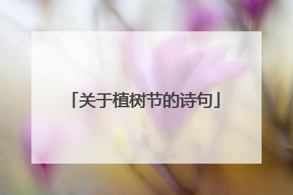 关于植树节的诗句