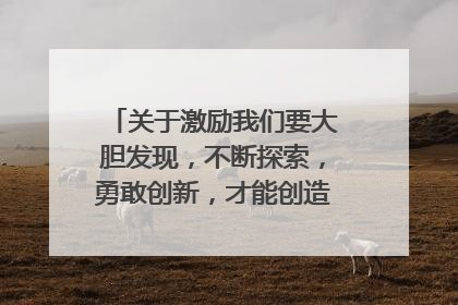 关于激励我们要大胆发现,不断探索,勇敢创新,才能创造奇迹的名人名言