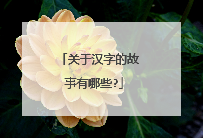 关于汉字的故事有哪些?