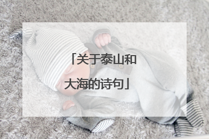 关于泰山和大海的诗句