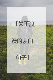 关于浪漫的表白句子