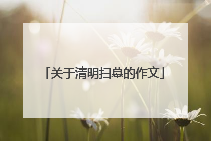 关于清明扫墓的作文