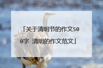 关于清明节的作文500字 清明的作文范文
