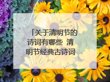关于清明节的诗词有哪些 清明节经典古诗词20首精选