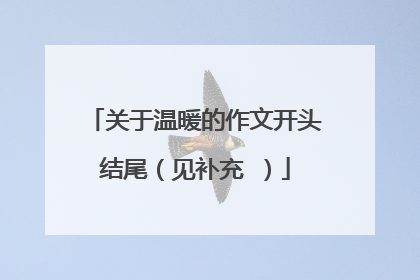 关于温暖的作文开头结尾（见补充 ）