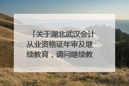 关于湖北武汉会计从业资格证年审及继续教育,请问继续教育的网址是什么?