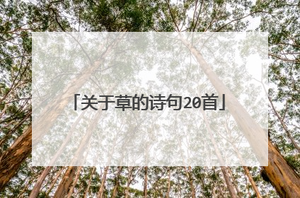 关于草的诗句20首