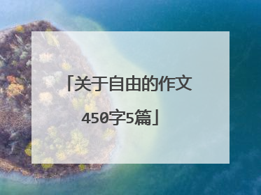 关于自由的作文450字5篇