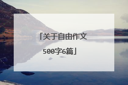 关于自由作文500字6篇