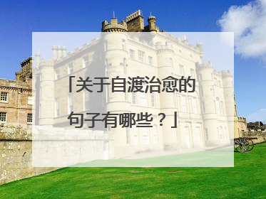 关于自渡治愈的句子有哪些？