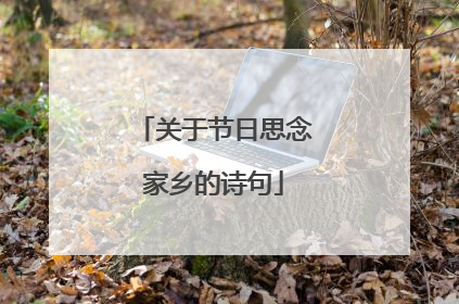 关于节日思念家乡的诗句