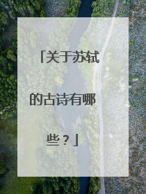 关于苏轼的古诗有哪些？